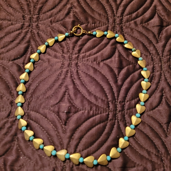 Bactrian Heart Necklace with Turquoise 18 in. - Museum Shop Collection - Picture 8 of 9